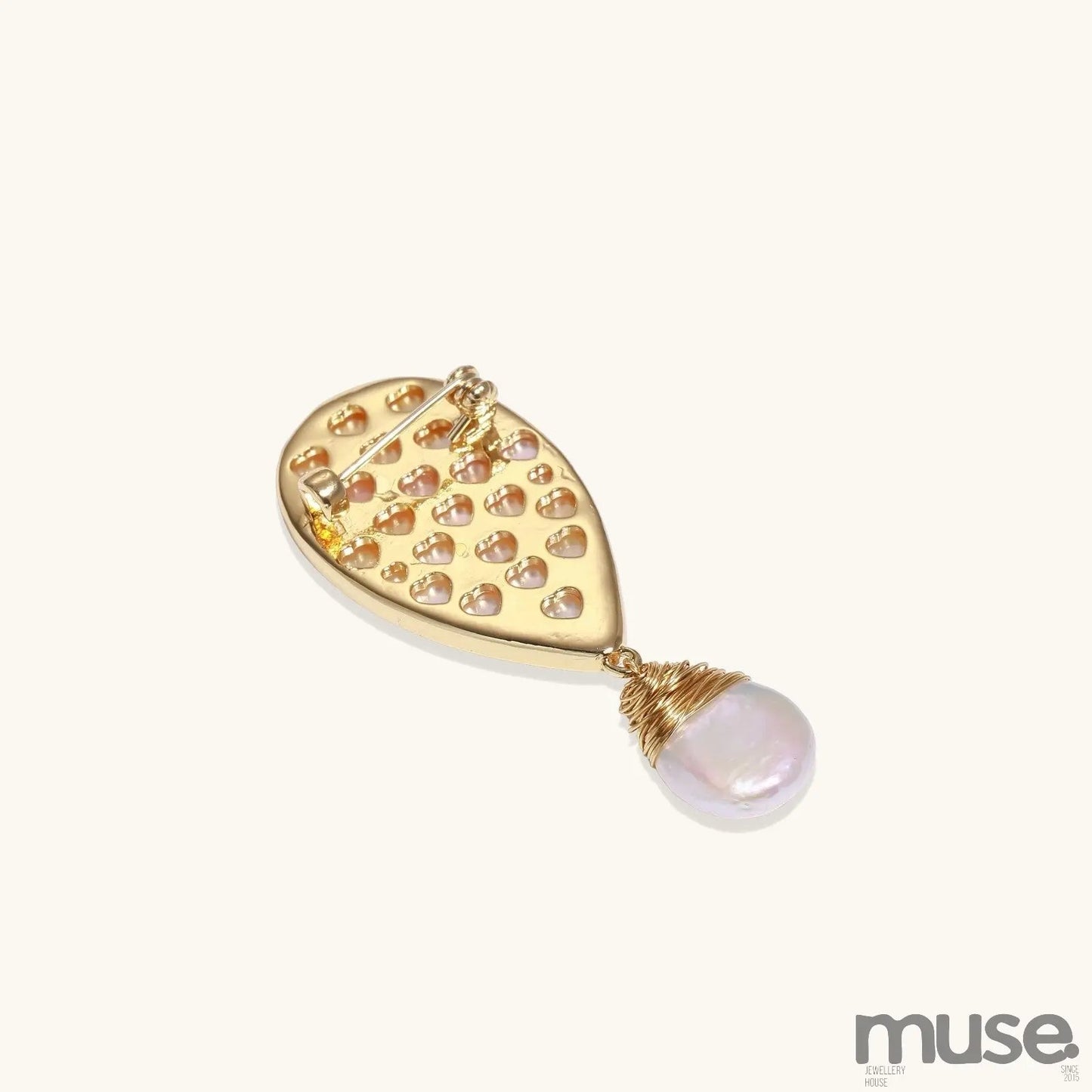 Shell Bird Baroque Pin.