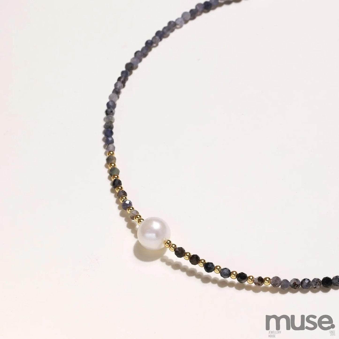 Twilight Pearl Iolite Necklace.