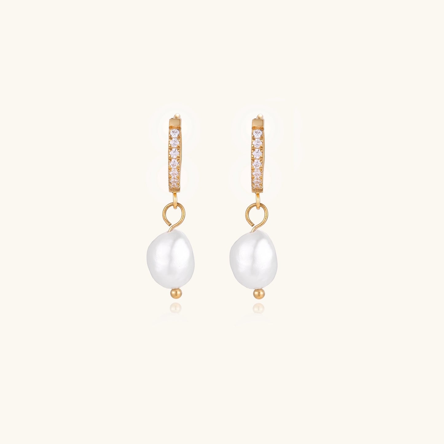 Pearl Drop Hoops.