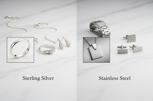 Sterling Silver vs Stainless Steel: Which Is Better for Everyday Wear? - Muse Jewellery House