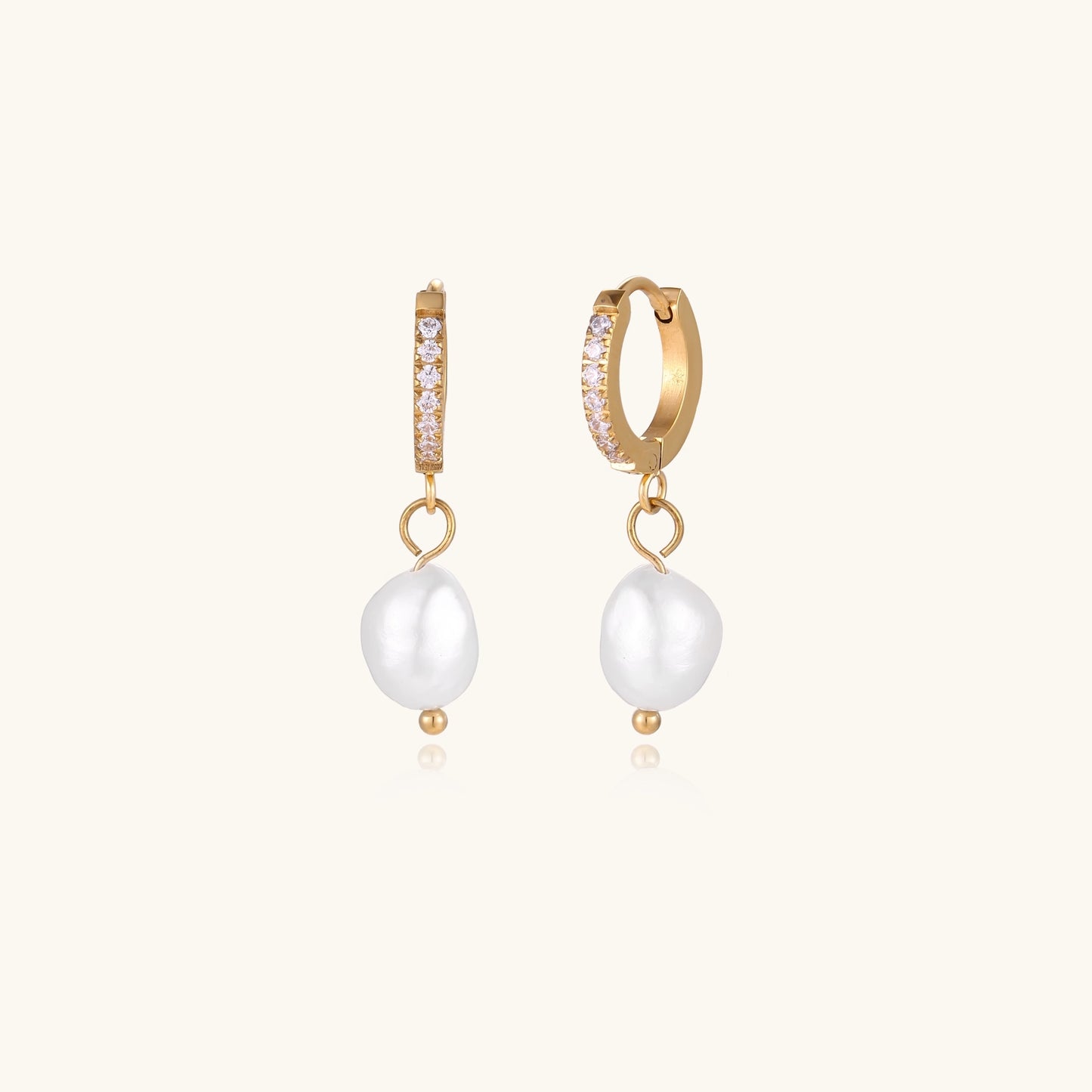 Pearl Drop Hoops.