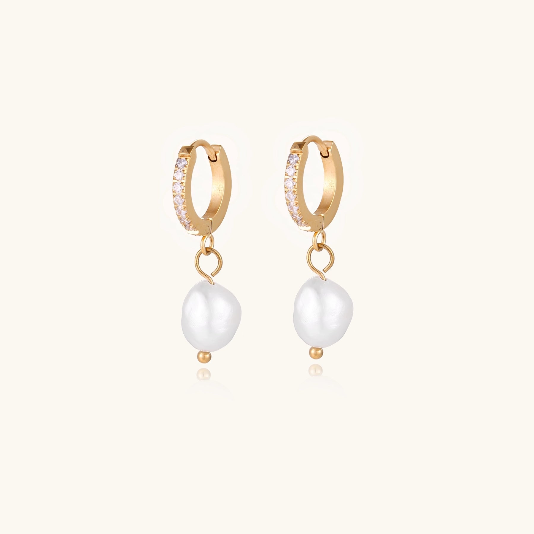 Pearl Drop Hoops.