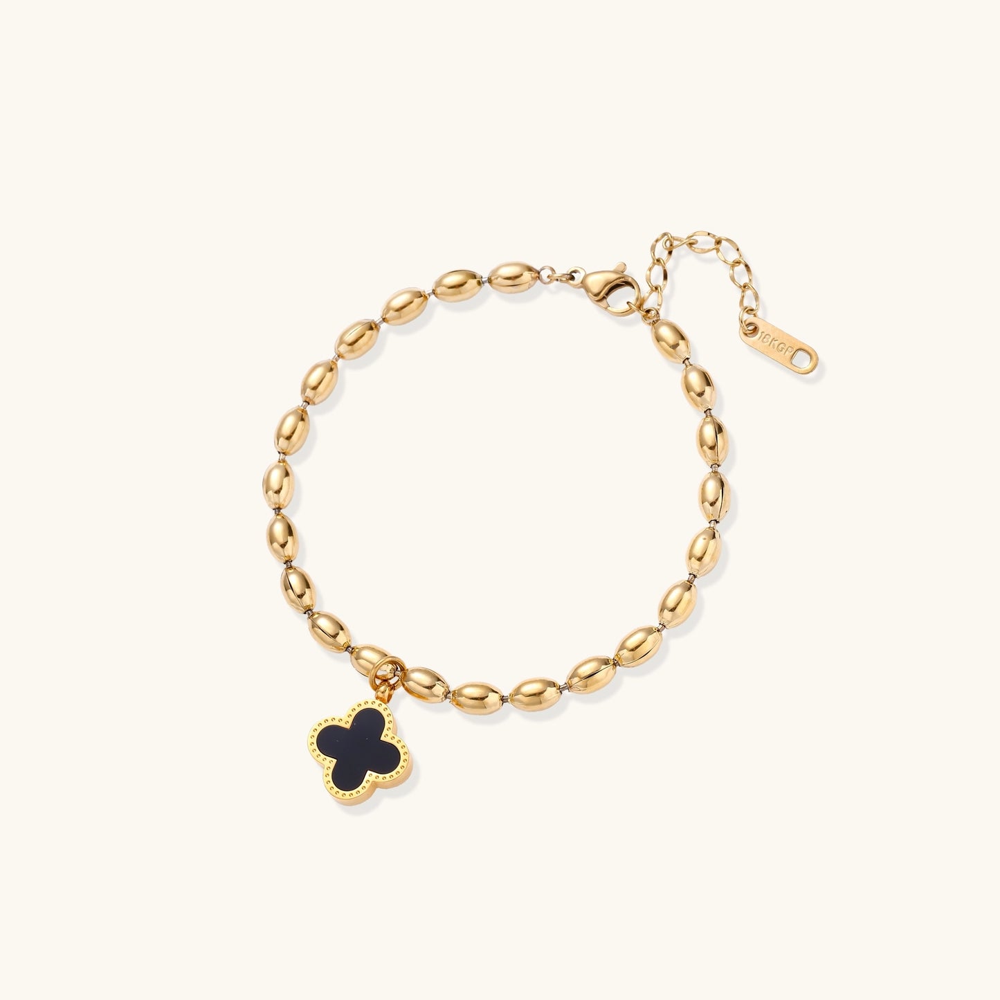 Lucky Clover Beaded Bracelet.