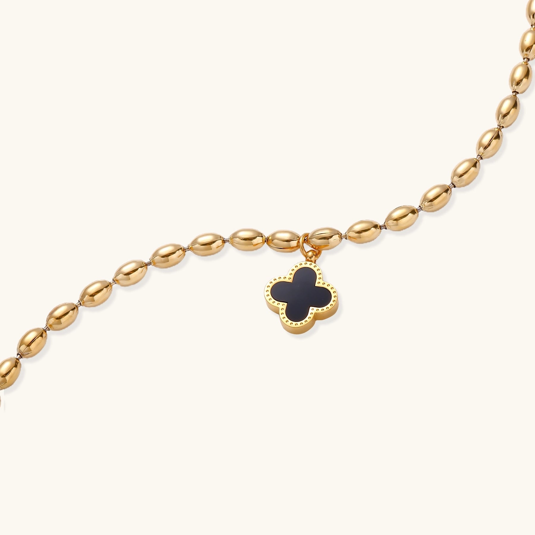 Lucky Clover Beaded Bracelet.