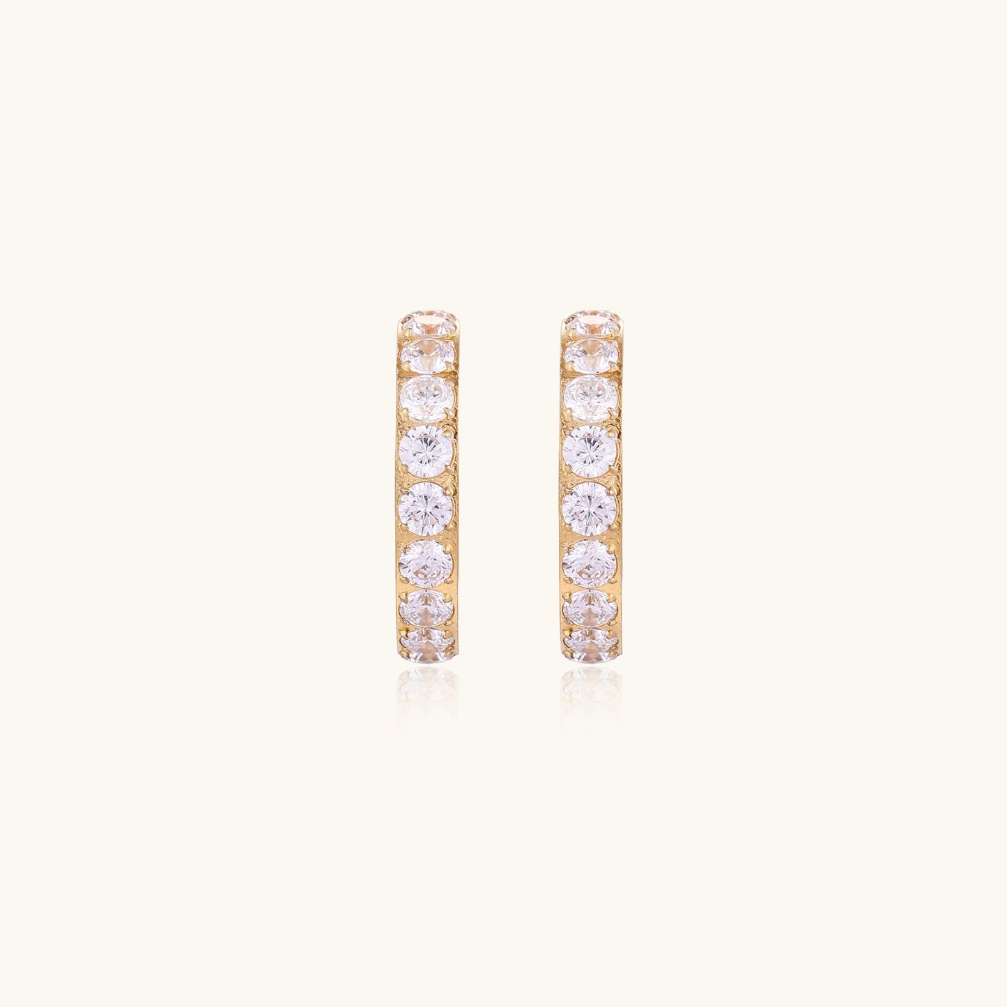 Crystal Pearl Hoops.